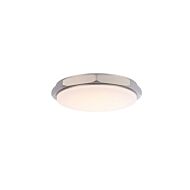 Grommet 1-Light LED Flush Mount Ceiling Light in Brushed Nickel