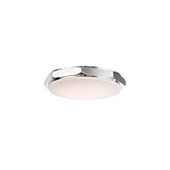 Grommet 1-Light LED Flush Mount Ceiling Light in Polished Nickel