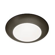 Disc 1-Light LED Flush Mount Ceiling Light in Bronze