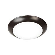 Disc 1-Light LED Flush Mount Ceiling Light in Bronze