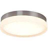 Slice 1-Light LED Flush Mount Ceiling Light in Brushed Nickel