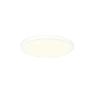 Geos 1-Light LED Flush Mount Ceiling Light in White