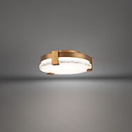 Catalonia 1-Light LED Flush Mount Ceiling Light in Aged Brass