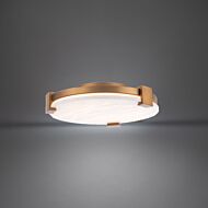 Catalonia 1-Light LED Flush Mount Ceiling Light in Aged Brass