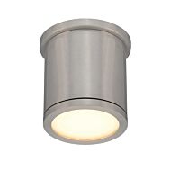 Tube 1-Light LED Flush Mount Ceiling Light in Brushed Aluminum