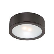 Tube 1-Light LED Flush Mount Ceiling Light in Bronze