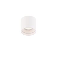 Squat 1-Light LED Outdoor Flush Mount Ceiling Light in White