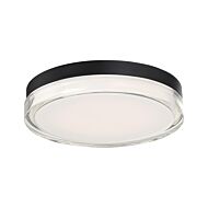 Dot 1-Light LED Flush Mount Ceiling Light in Black