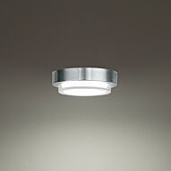 Kind 1-Light LED Outdoor Flush Mount Ceiling Light in Stainless Steel