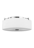 Sunset Drive 2-Light Flush Mount Ceiling Light in Chrome