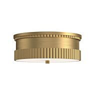 Rue 3-Light Flush Mount in Brushed Gold