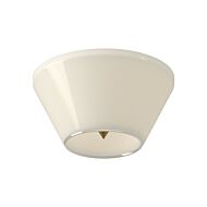 Holt LED Flush Mount in Brushed GoldGlossy Opal Glass by Kuzco Lighting