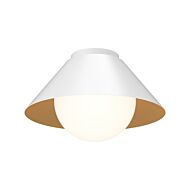 Remy 1-Light Flush Mount in White