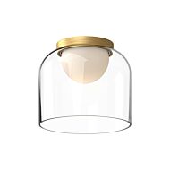 Cedar LED Flush Mount in Brushed GoldClear by Kuzco Lighting