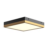 Sydney LED Flush Mount in Aged Gold Matte Black by Alora