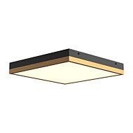 Sydney LED Flush Mount in Aged Gold Matte Black by Alora