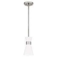 Fremont One Light Mini Pendant in Brushed Nickel by Quoizel