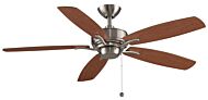 Fanimation Aire Deluxe 52 Inch 5 Blade Ceiling Fan in Brushed Nickel