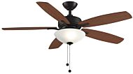 Fanimation Aire Deluxe 2 Light 52 Inch 5 Blade Ceiling Fan in Dark Bronze