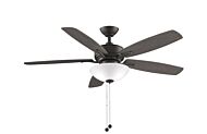 Fanimation Aire Deluxe 2 Light 52 Inch LED Indoor Ceiling Fan in Matte Greige with White Frosted Glass