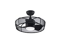 Fanimation Henry 20 Inch LED Indoor Ceiling Fan in Black with Opal Frosted Glass