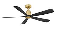 Kute552" Ceiling Fan in Brushed Satin Brass