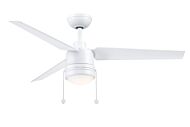 PC with DC 1-Light 52" Ceiling Fan in Matte White