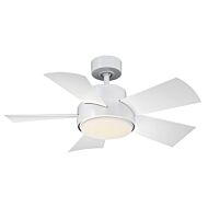 Vox 1-Light 38" Ceiling Fan in Matte White