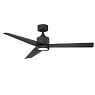 Lotus 1-Light 54" Ceiling Fan in Matte Black