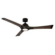 Woody 1-Light 60" Ceiling Fan in Bronze with Dark Walnut