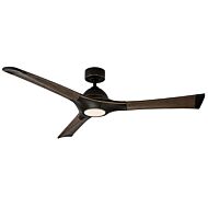 Woody 1-Light 60" Ceiling Fan in Bronze with Dark Walnut