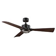 Osprey 1-Light 56" Ceiling Fan in Oil Rubbed Bronze with Dark Walnut