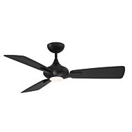 Mykonos 1-Light 52" Ceiling Fan in Matte Black