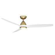 Skylark 1-Light 62" Ceiling Fan in Soft Brass with Matte White