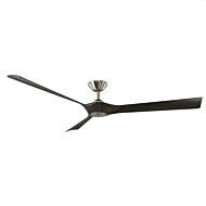 Torque 70" Ceiling Fan in Brushed Nickel with Ebony