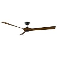 Torque 70" Ceiling Fan in Matte Black with Distressed Koa