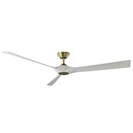 Torque 70" Ceiling Fan in Soft Brass with Matte White