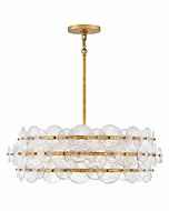 Fredrick Ramond Rene 6-Light Chandelier In Distressed Brass