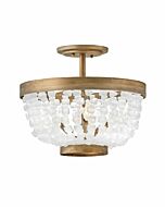 Fredrick Ramond Dune 4-Light Semi-Flush Ceiling Light In Burnished Gold