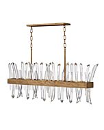 Fredrick Ramond Revel 4-Light Linear Chandelier In Burnished Gold