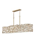 Fredrick Ramond Farrah 8-Light Linear Chandelier In Burnished Gold