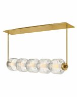 Fredrick Ramond Reign Linear Chandelier In Lacquered Brass