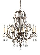 Feiss Chateau 8 Light Chandelier in Mocha Bronze