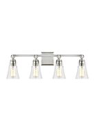 Monterro 4 Light Bathroom Vanity Light in Satin Nickel by Sean Lavin