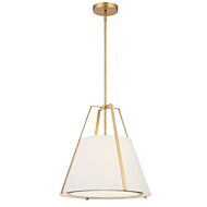 Fulton 3-Light Pendant in Antique Gold