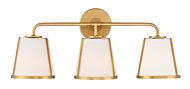 Fulton 3-Light Bathroom Vanity Light in Antique Gold