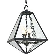 Brian Patrick Flynn for Crystorama Glacier 21 Inch Outdoor Hanging Light in Black Charcoal