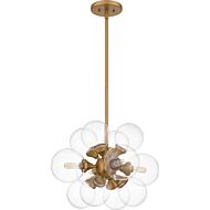 Glinda 4-Light Pendant in Brushed Weathered Brass