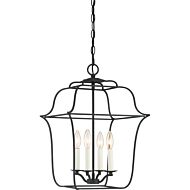 Quoizel Gallery 4 Light 20 Inch Transitional Chandelier in Royal Ebony