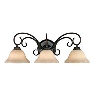 Golden Lighting Homestead 3 Light Bathroom Vanity Light in Rubbed Bronze